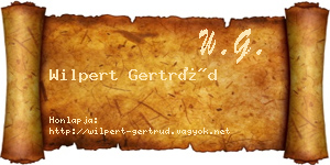 Wilpert Gertrúd névjegykártya